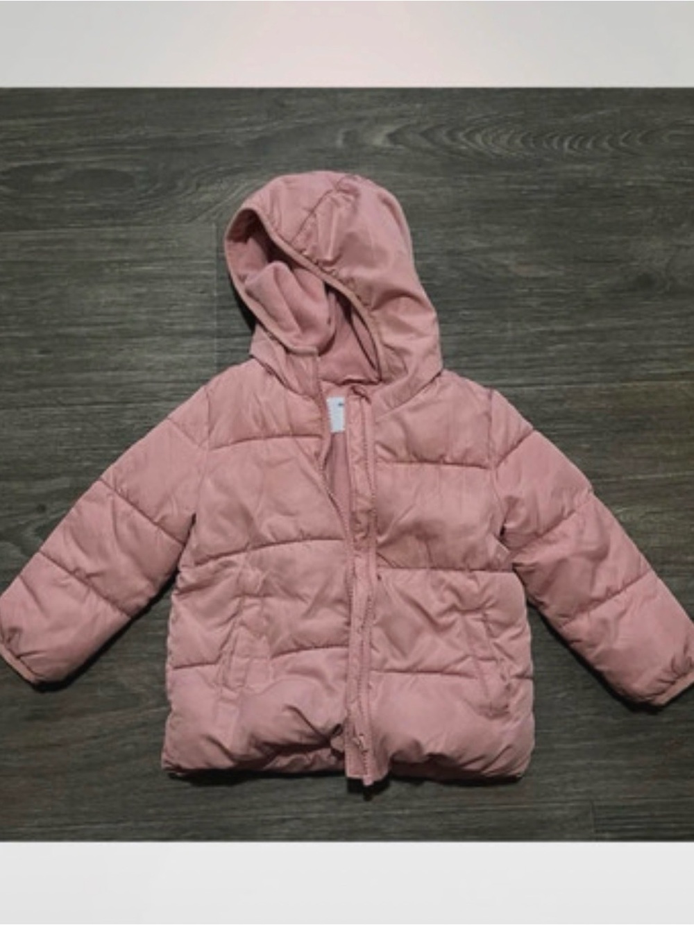 Old Navy Hooded Puffer Jacket in Dusty Pink